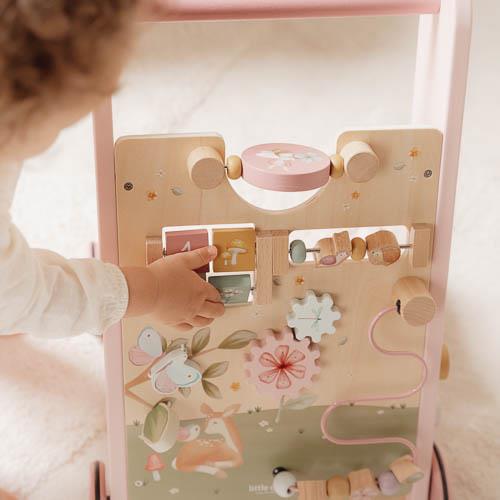 Carrellino Primi Passi Multi Attività In Legno - Fairy Garden