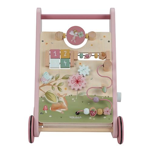 Carrellino Primi Passi Multi Attività In Legno - Fairy Garden