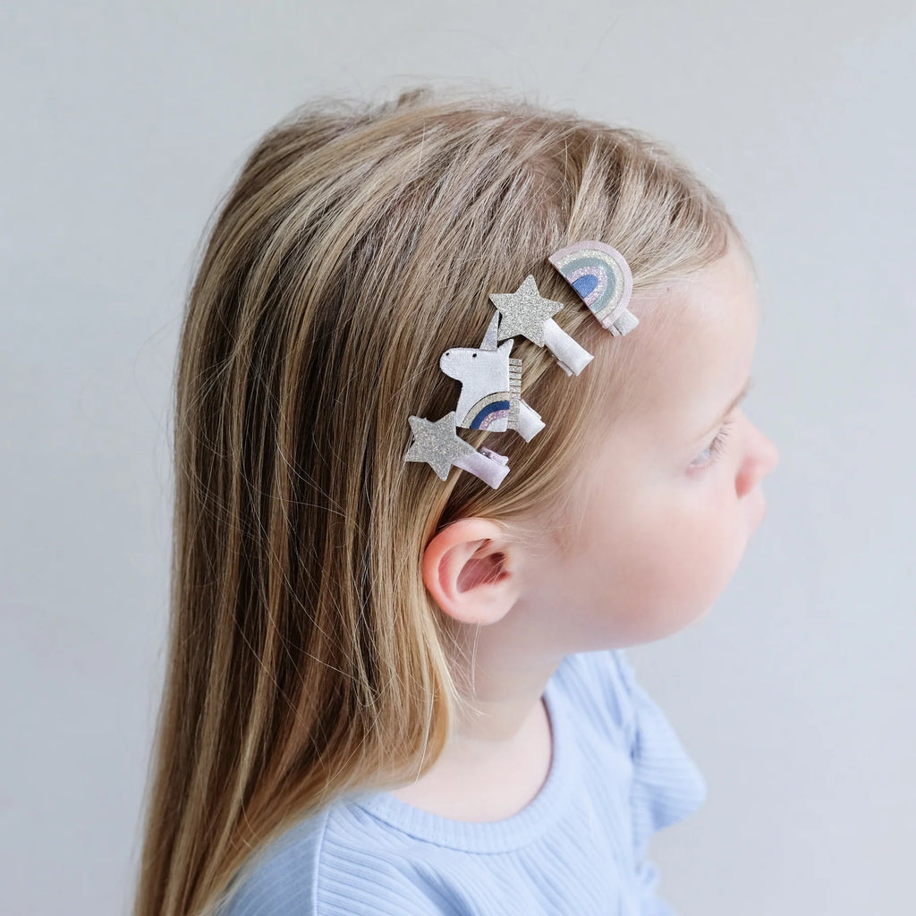 Mini Clips - Unicorno Celeste