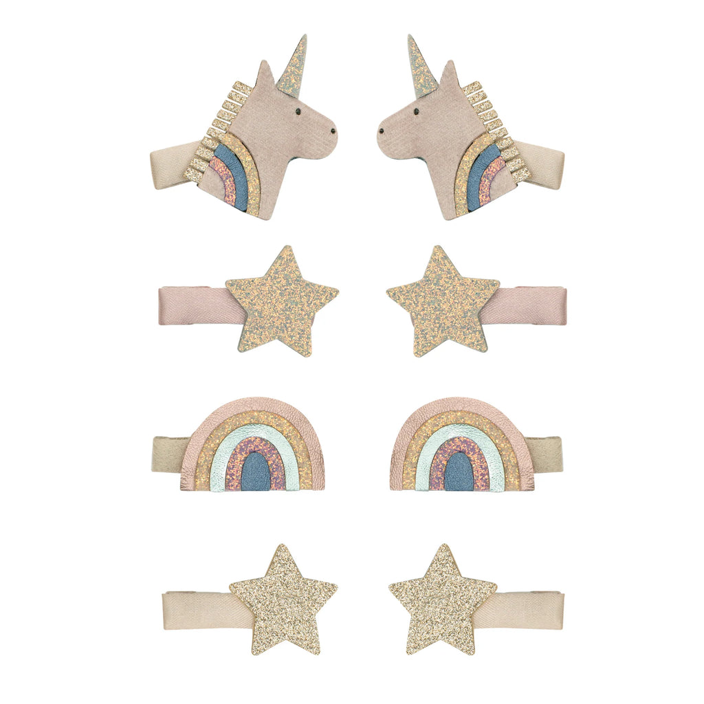 Mini Clips - Unicorno Celeste