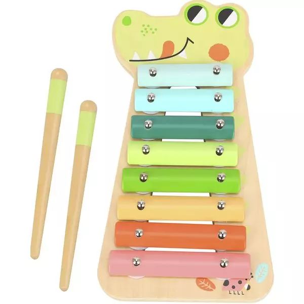 Xilofono in Legno - Coccodrillo - 28 cm - Tooky Toy
