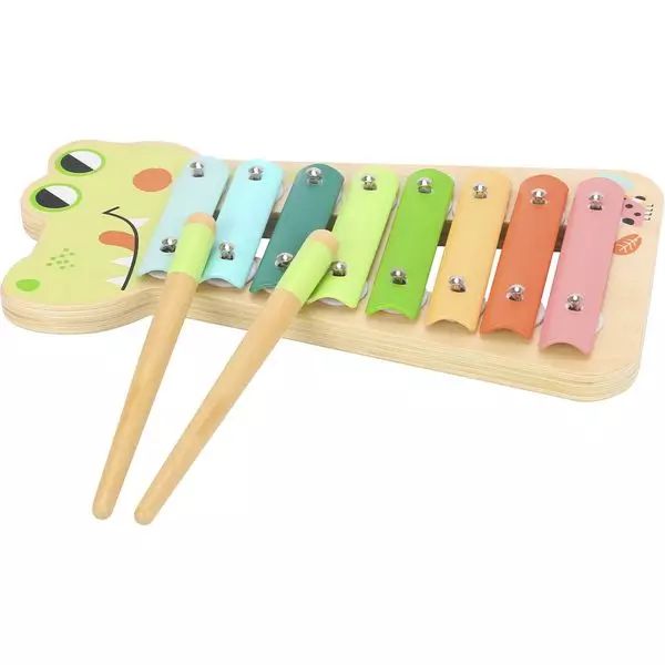 Xilofono in Legno - Coccodrillo - 28 cm - Tooky Toy - immagine 3
