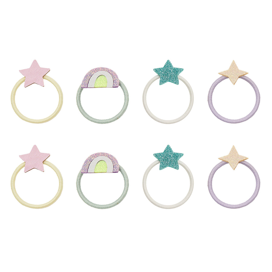 Mini Elastici Capelli - Arcobaleno e Stella