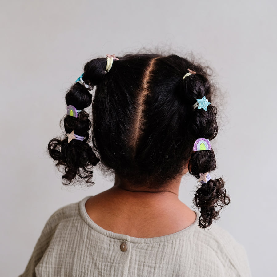 Mini Elastici Capelli - Arcobaleno e Stella