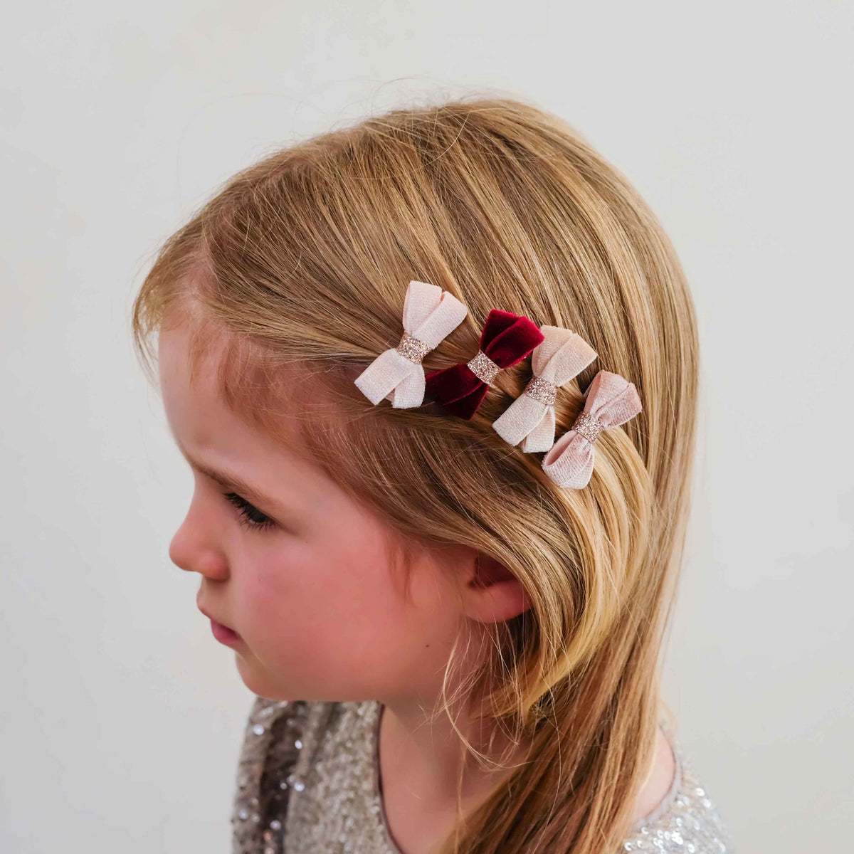 Mini Mollette - Fiocchi Velluto Glitter - Mimi & Lula - immagine 2