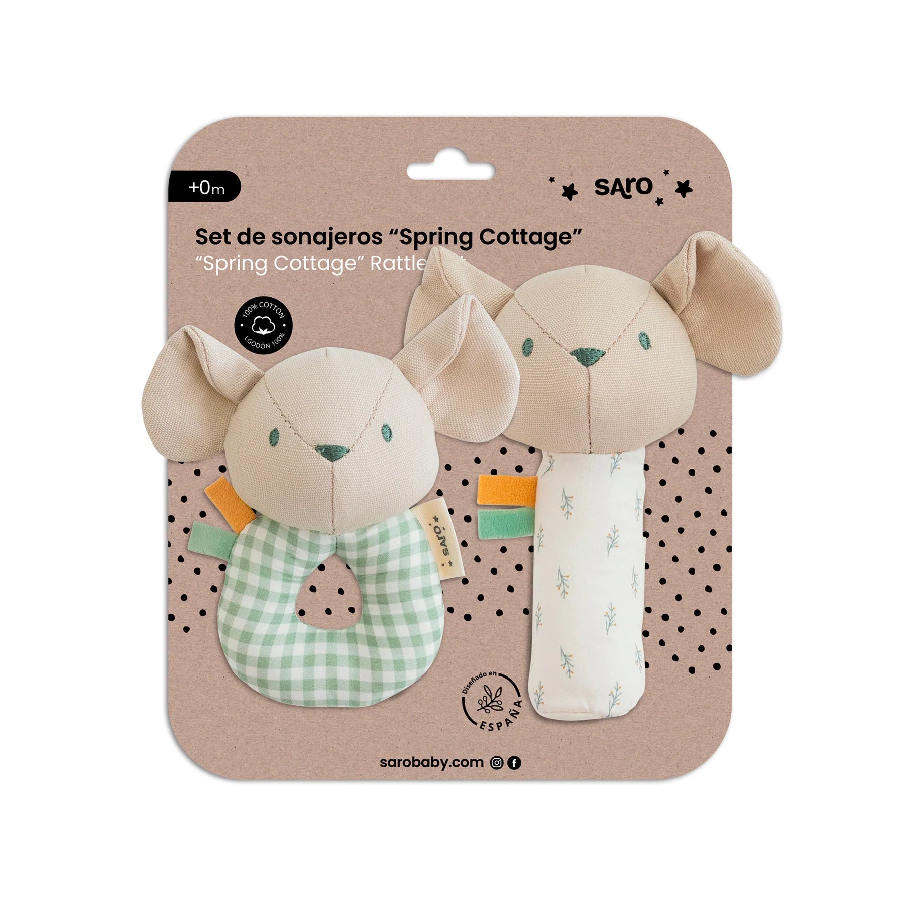 Set da 2 sonagli - Rattle Set Spring Cottage