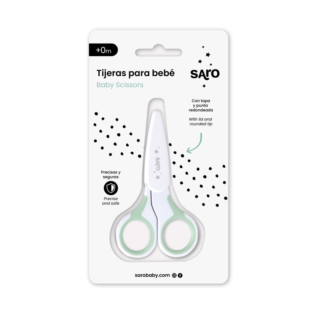Forbici Per Unghie Per Bebè Con Coperchio - Menta