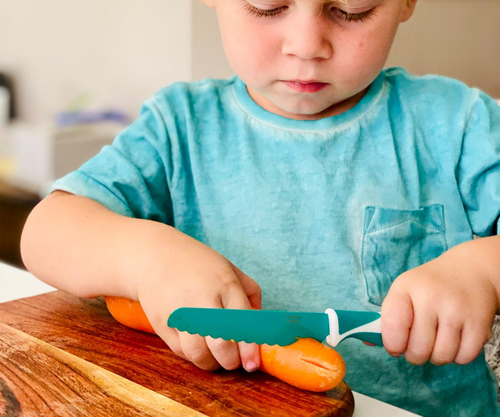 Set Posate  Da Apprendimento 100% PP Alimentare - Dots Blu