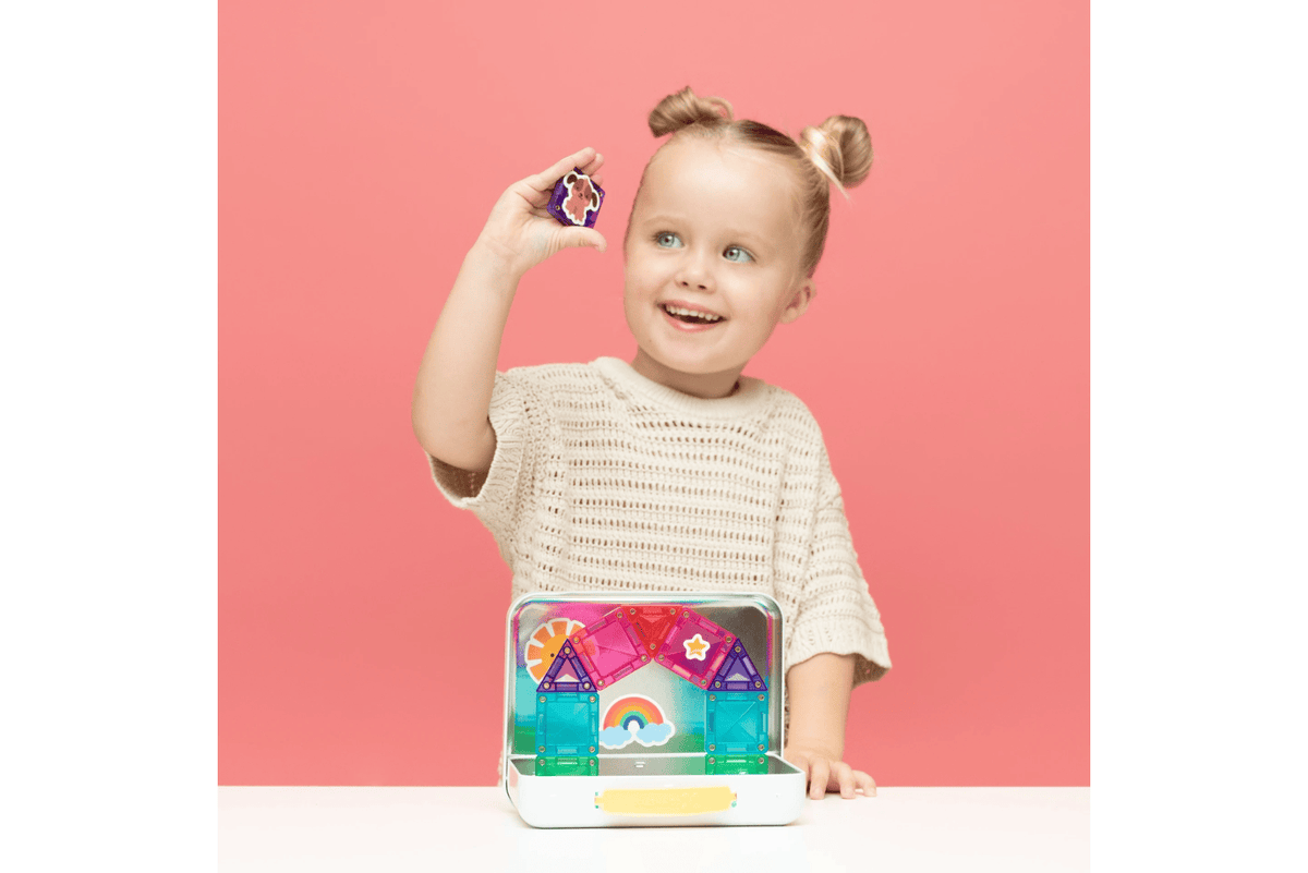 Tessere Magnetiche - 32 Pezzi - Pastello - Mini Travel Pack - 100% Plastica ABS Atossica - Connetix - immagine 5