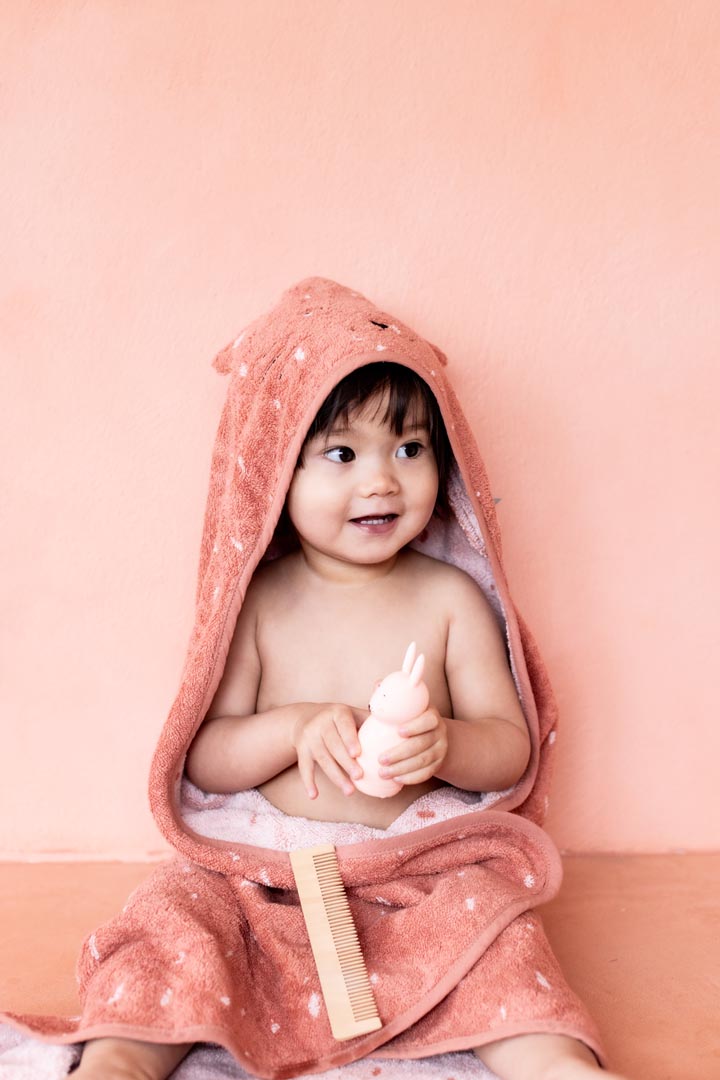 Asciugamano Con Cappuccio - Gattina Rosa