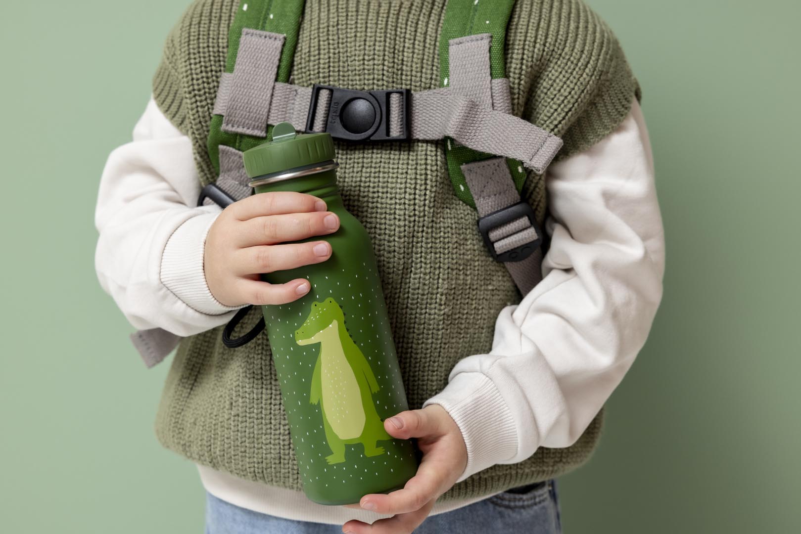 Borraccia In Acciaio Inox Con Tappo Con Beccuccio 500 ml - Alligatore