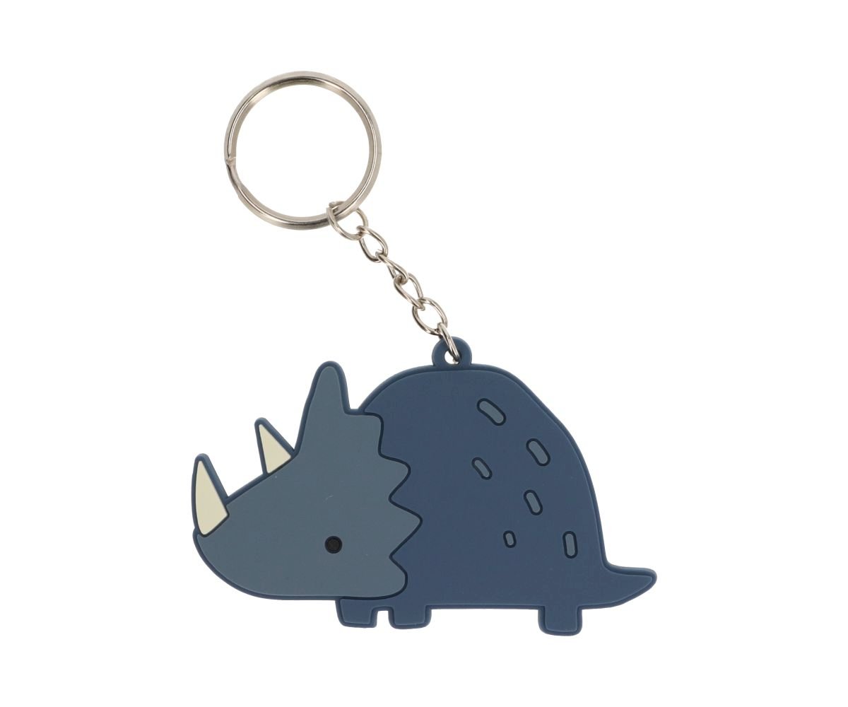 Portachiavi In Silicone - Dinos World Triceratops