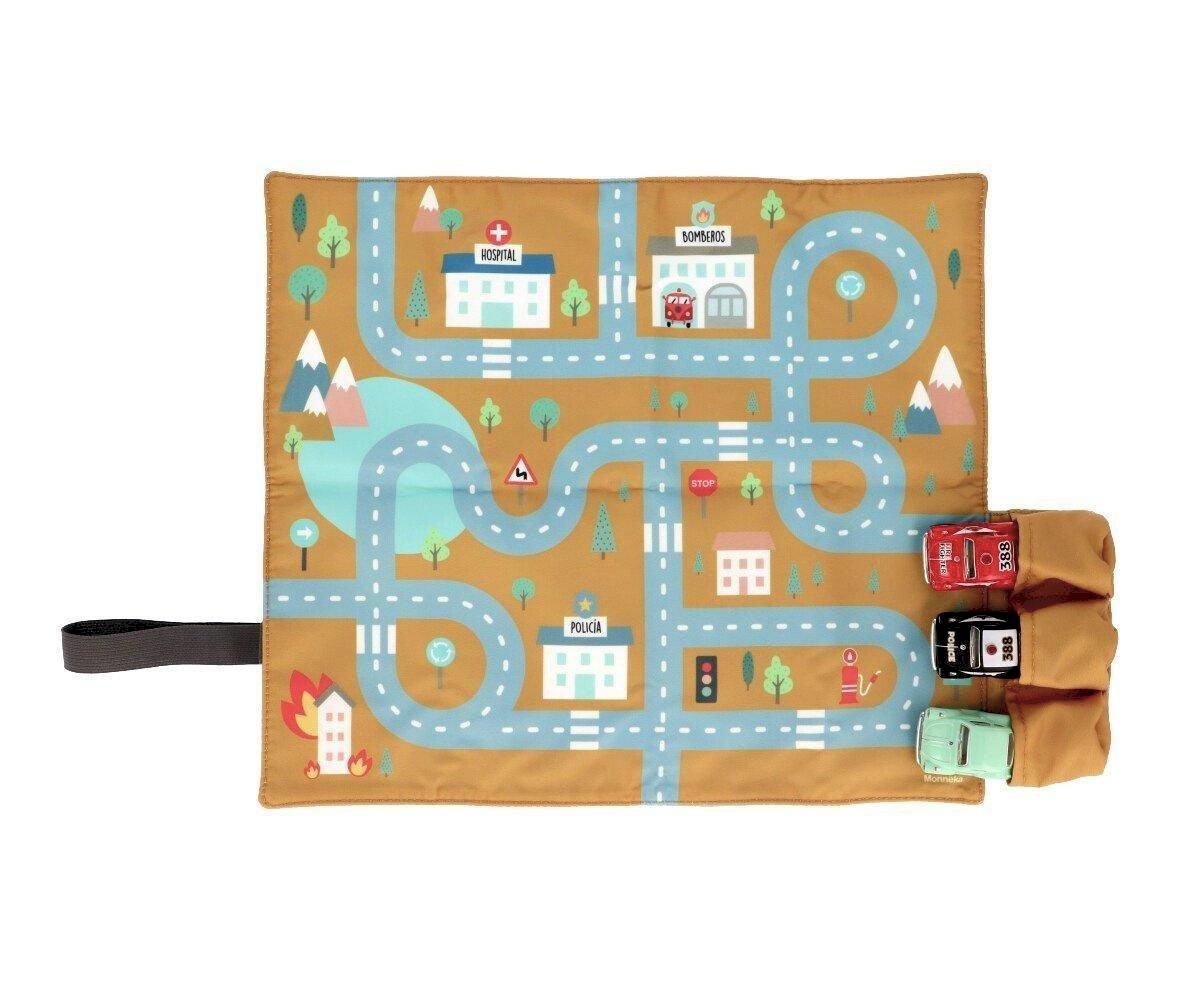 Gioco Tovaglietta Circuito Senape Con 3 Macchinine