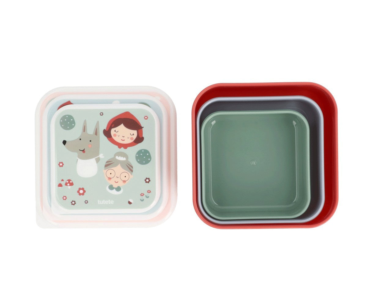 Porta Merenda 3 Scatoline Snack - Little Red