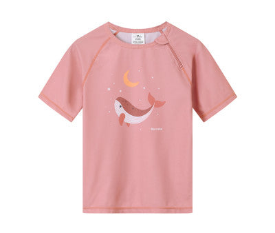 T-shirt Nuoto Protezione Solare - Pink Whale