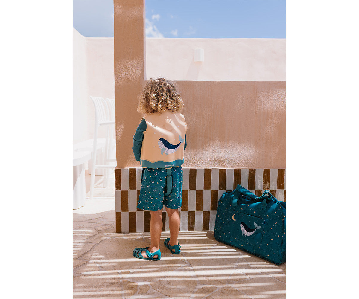 Borsa Spiaggia Anti Sabbia - Teal Whale