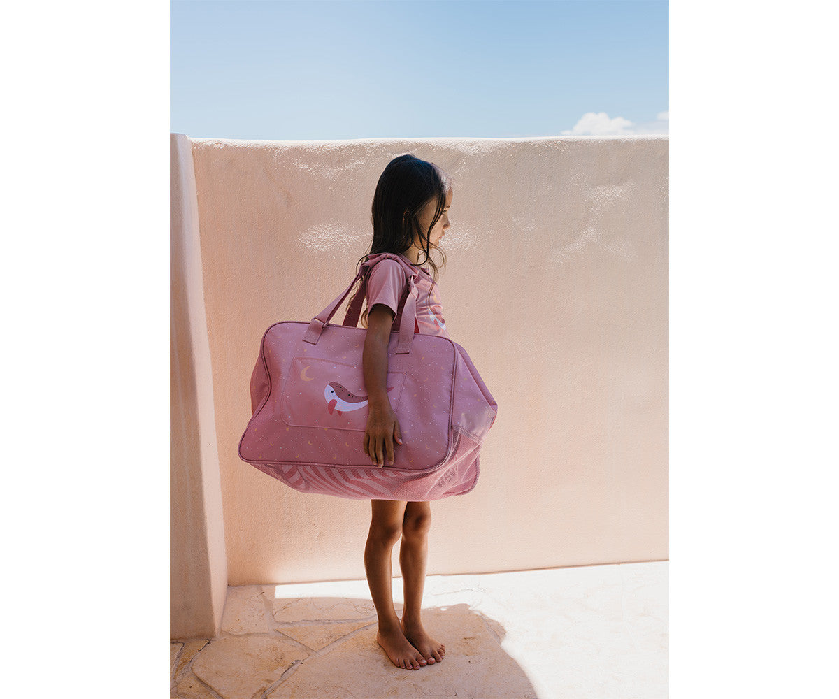 Borsa Spiaggia Anti Sabbia - Pink Whale
