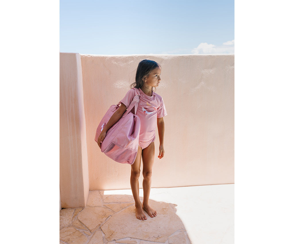 Borsa Spiaggia Anti Sabbia - Pink Whale