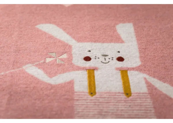Coperta Flanella - Coniglietto Rosa - David Fussenegger - immagine 3