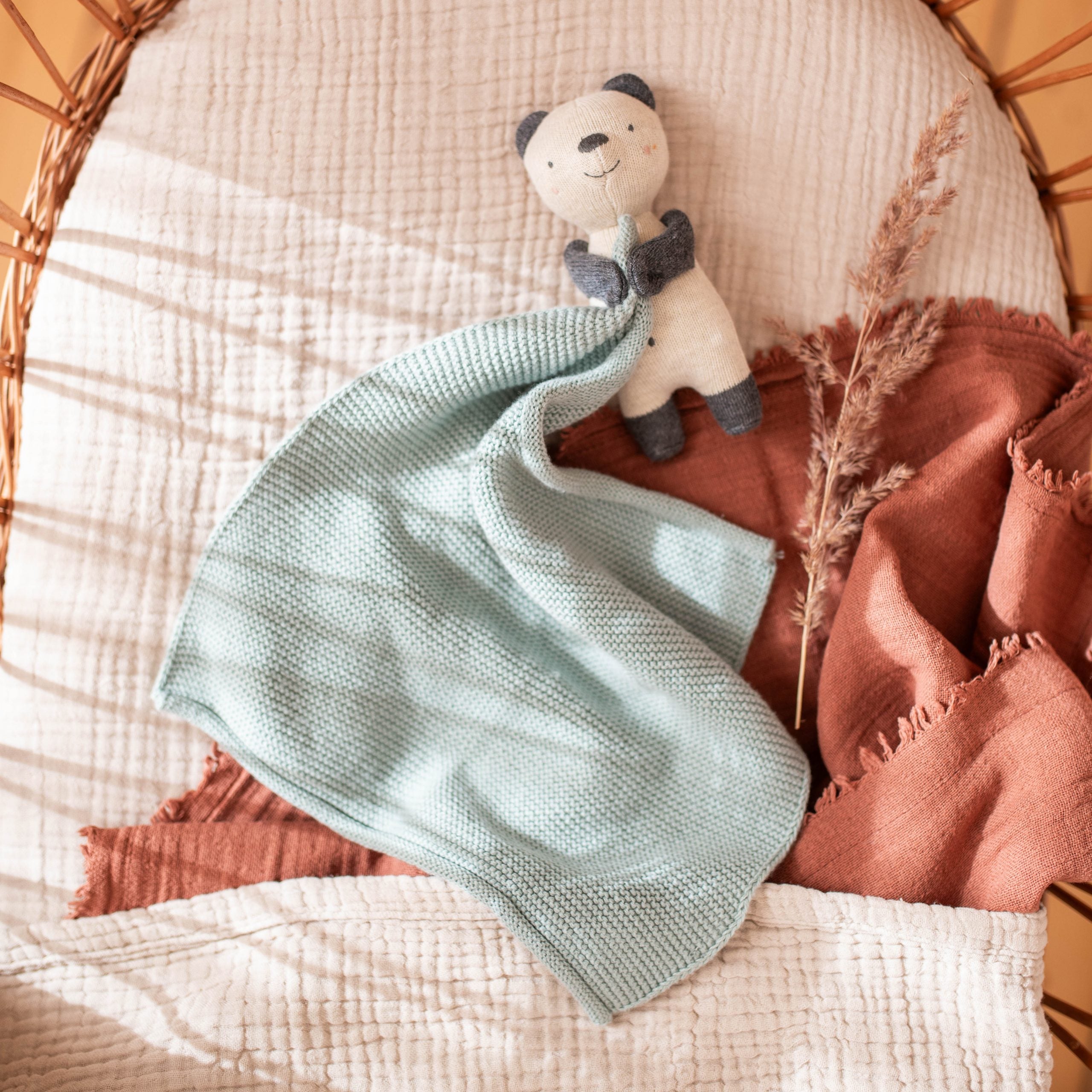 Dou Dou Panda Con Copertina Verde Menta