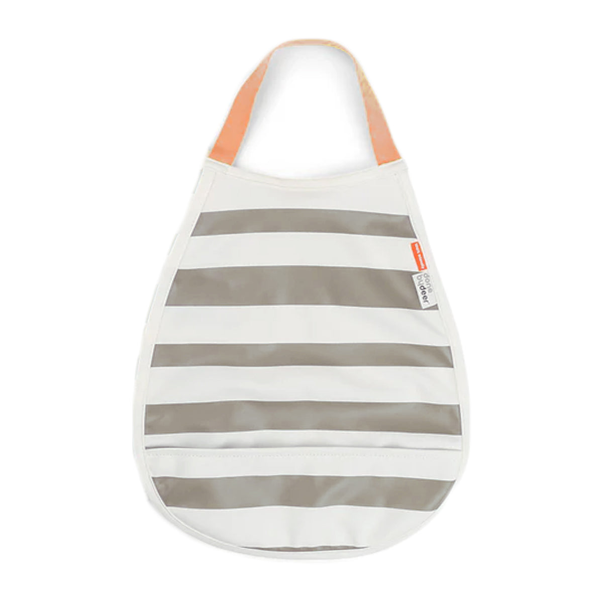 Bavaglino Impermeabile Righe Sabbia Con Collo Elasticizzato e Tasca