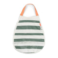 Bavaglino Impermeabile Righe Verde Con Collo Elasticizzato e Tasca
