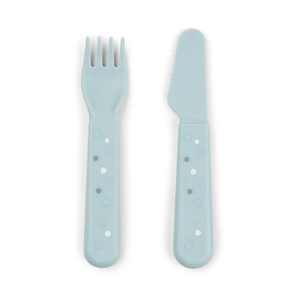 Set Posate  Da Apprendimento 100% PP Alimentare - Dots Blu