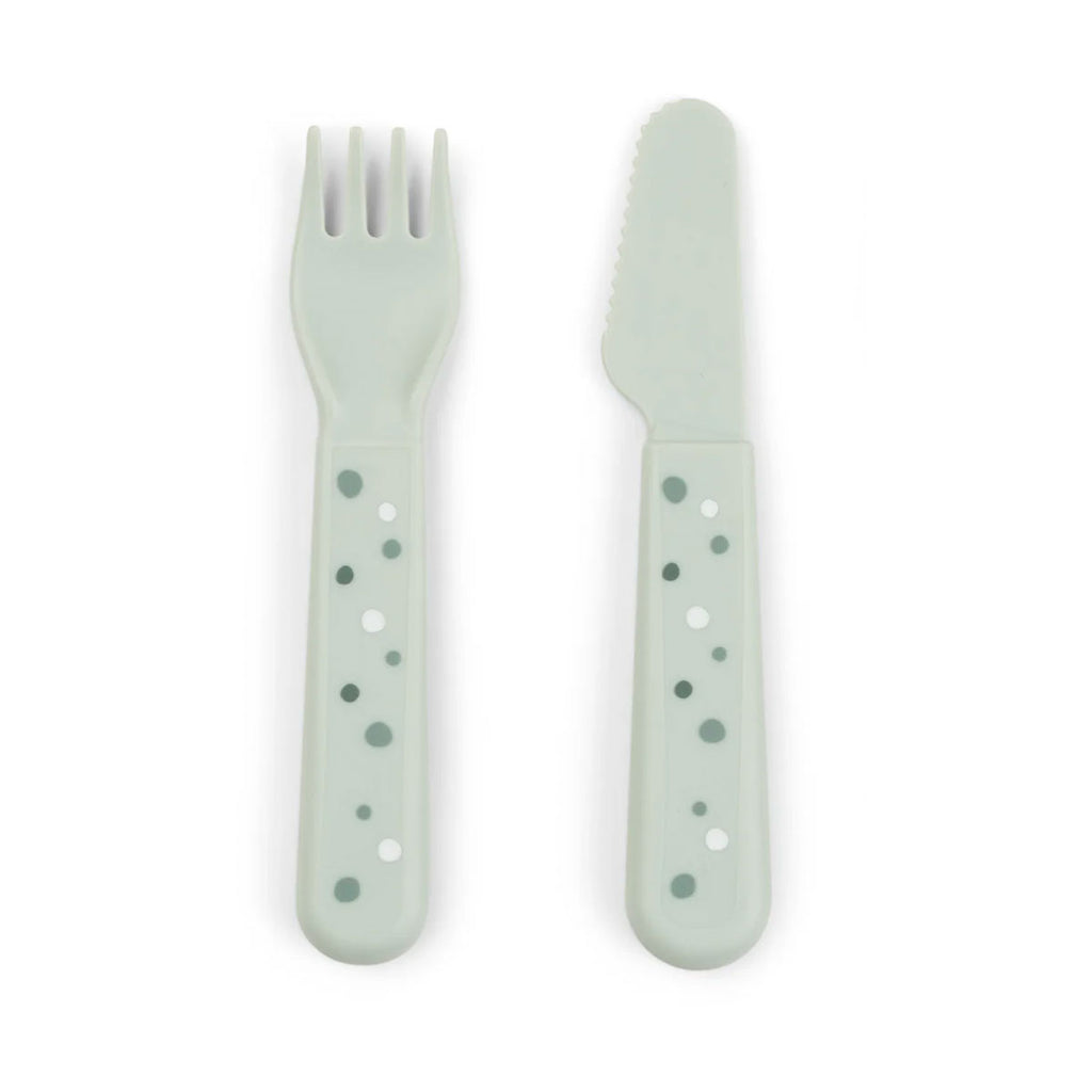 Set Posate  Da Apprendimento 100% PP Alimentare - Dots Verde