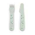 Set Posate  Da Apprendimento 100% PP Alimentare - Dots Verde