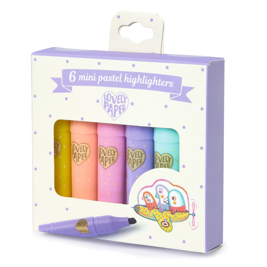 Set 6 Mini Evidenziatori Pastello