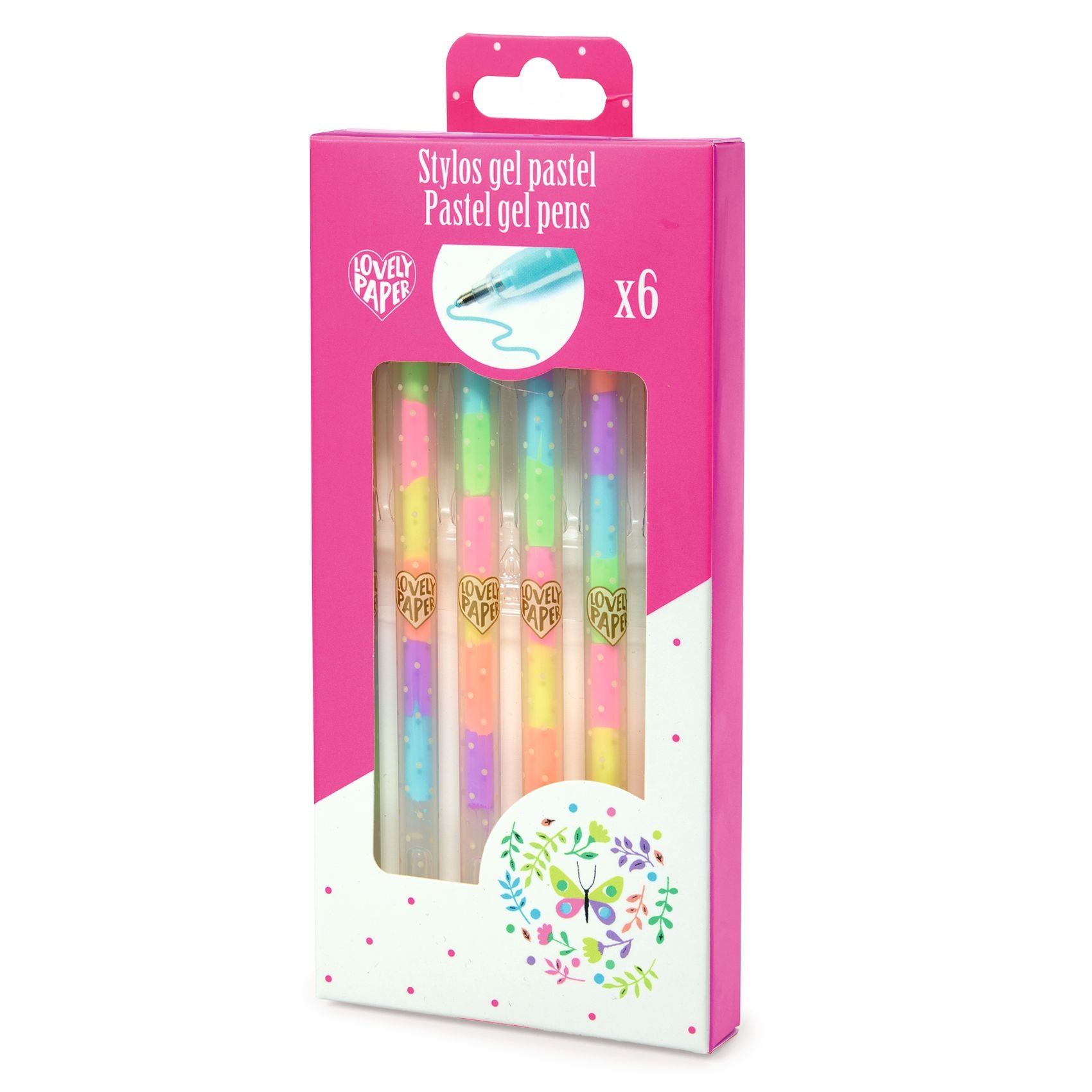 Set 6 penne gel pastello