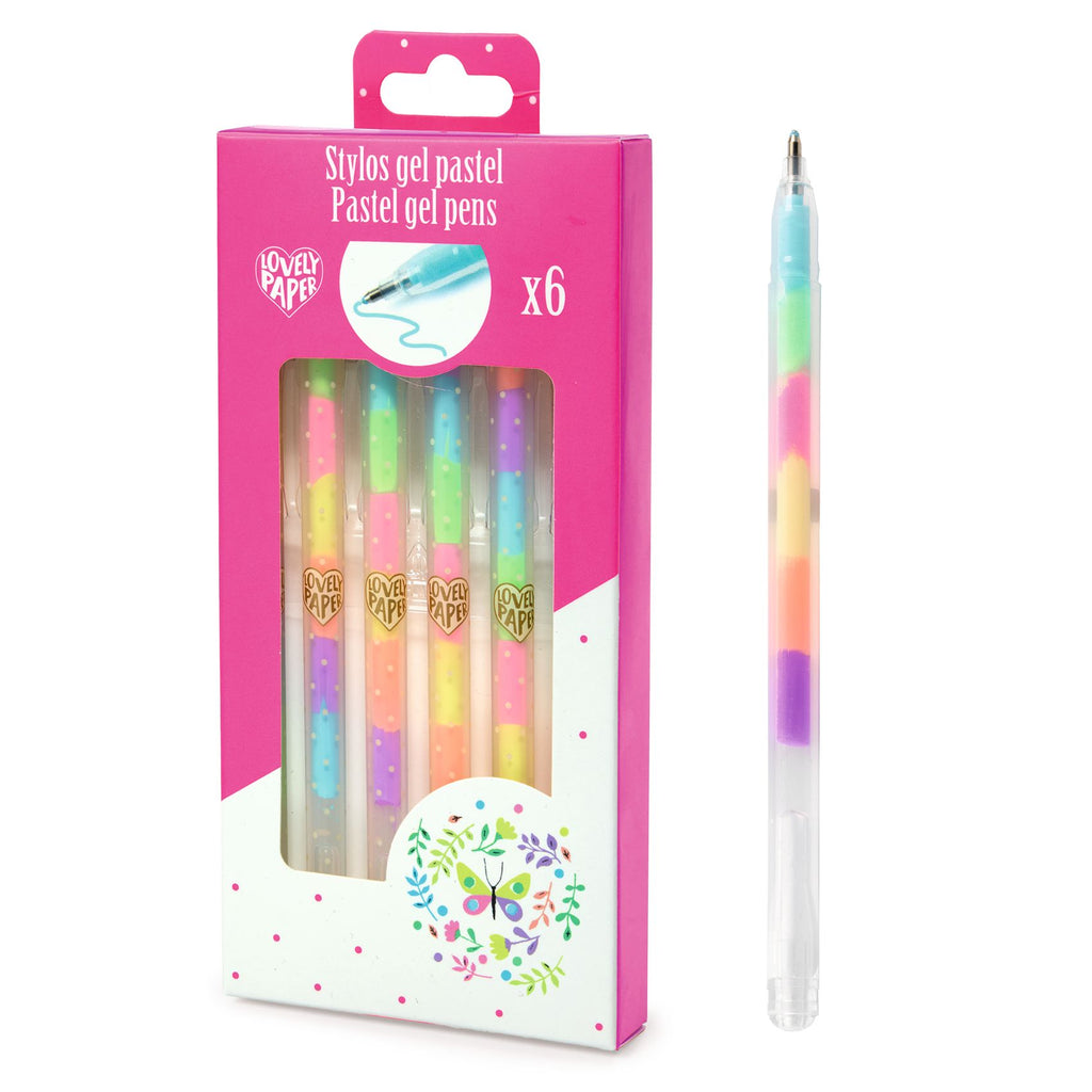Set 6 penne gel pastello