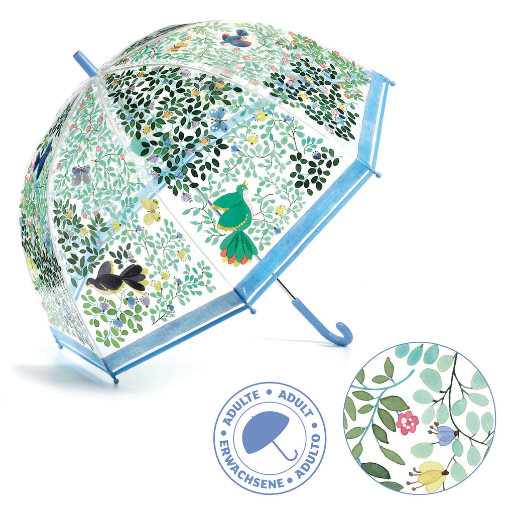 Ombrello Grande - Uccelli E Fiori