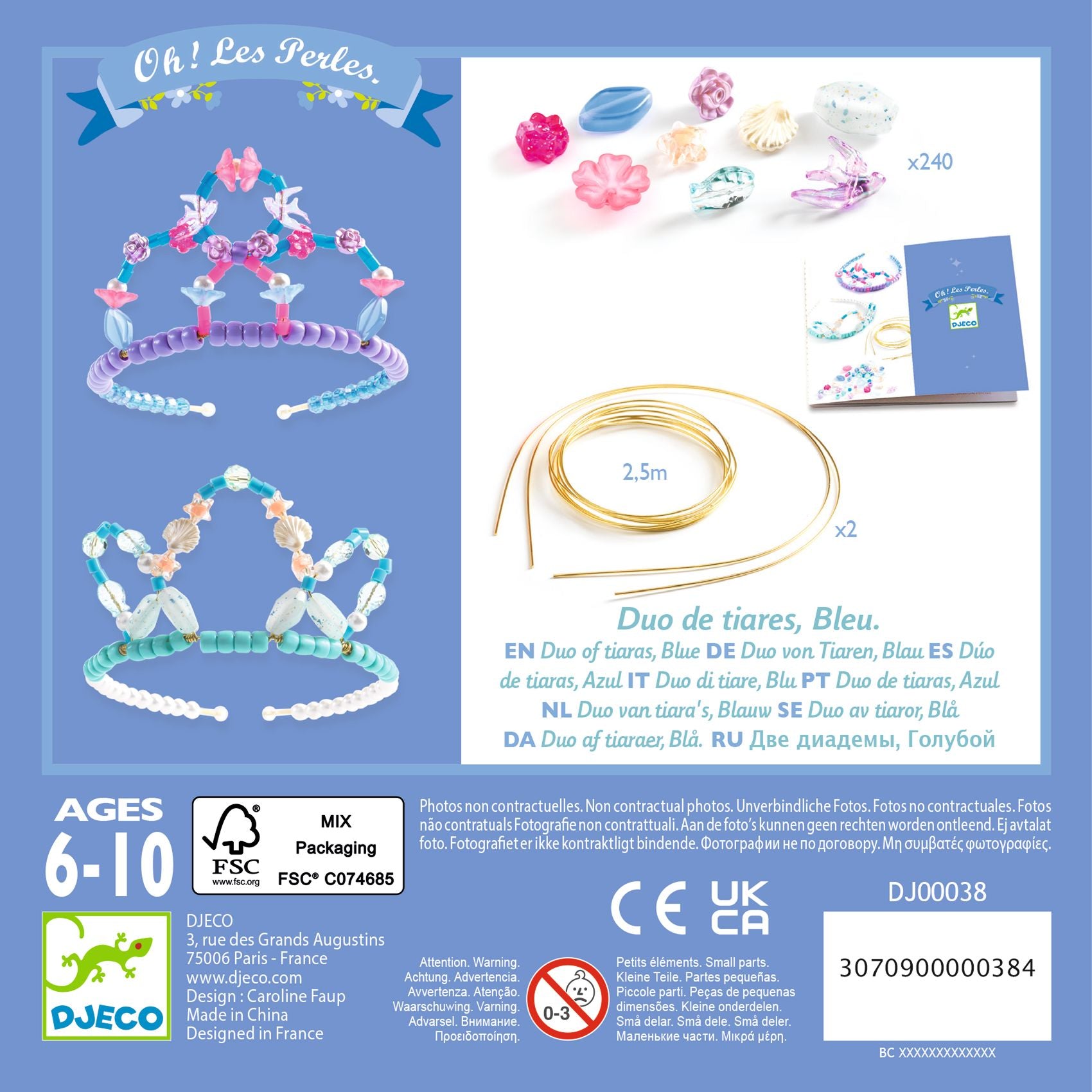 Perline Duo Corone - Blu