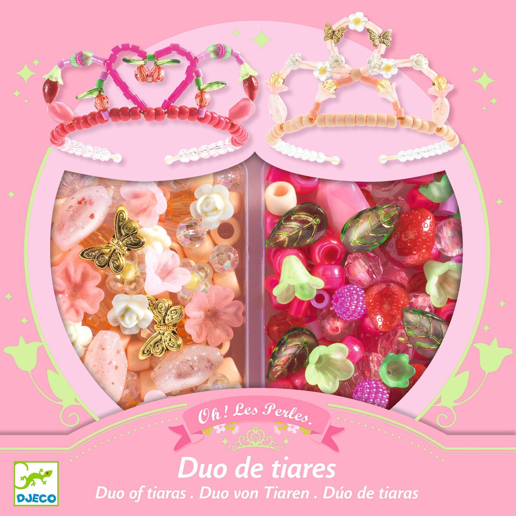 Perline Duo Corone - Rosa
