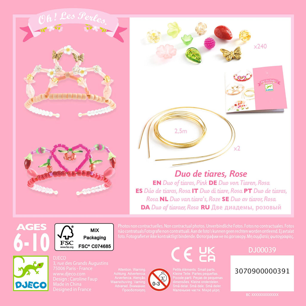 Perline Duo Corone - Rosa
