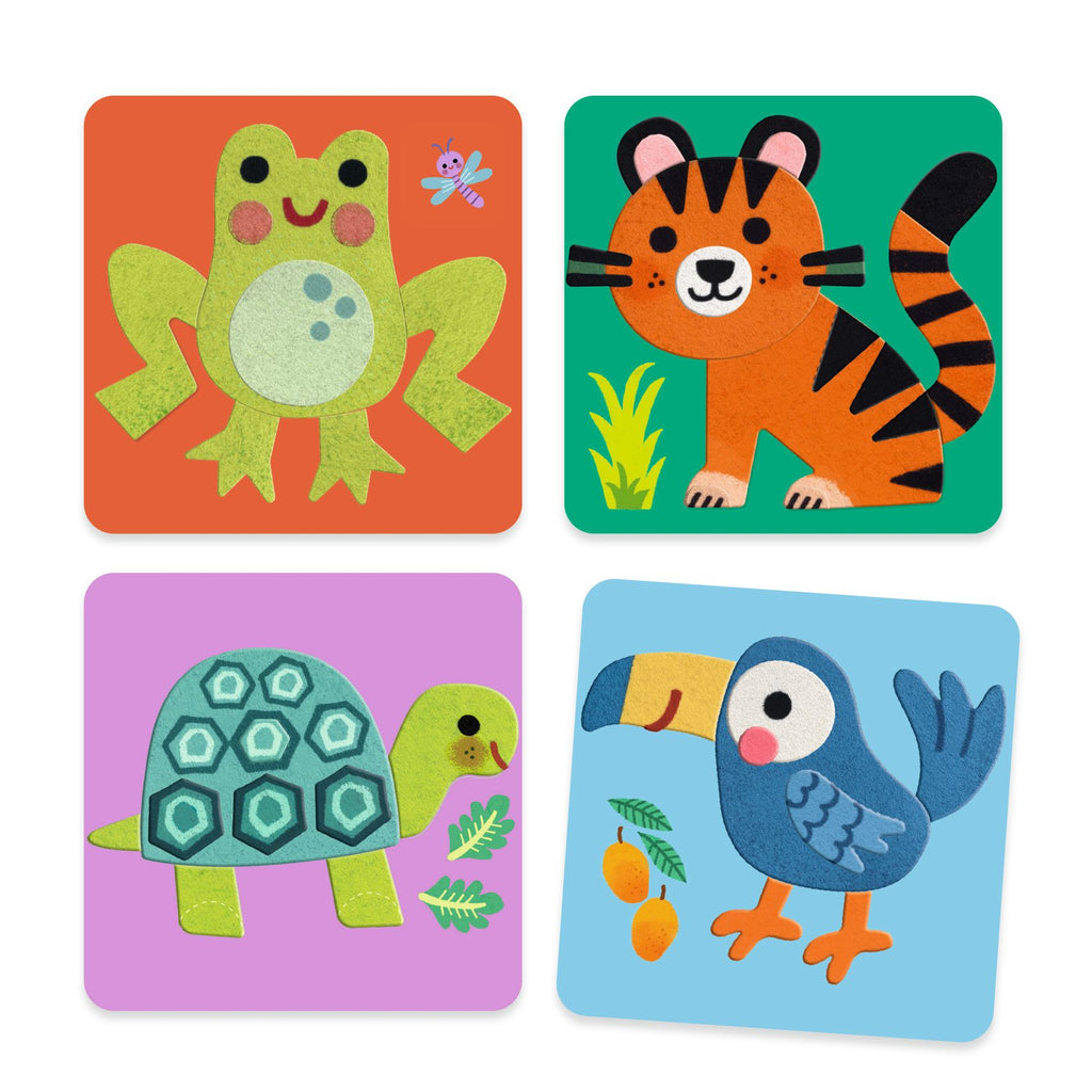 Quadretti in feltro – Animali morbidi