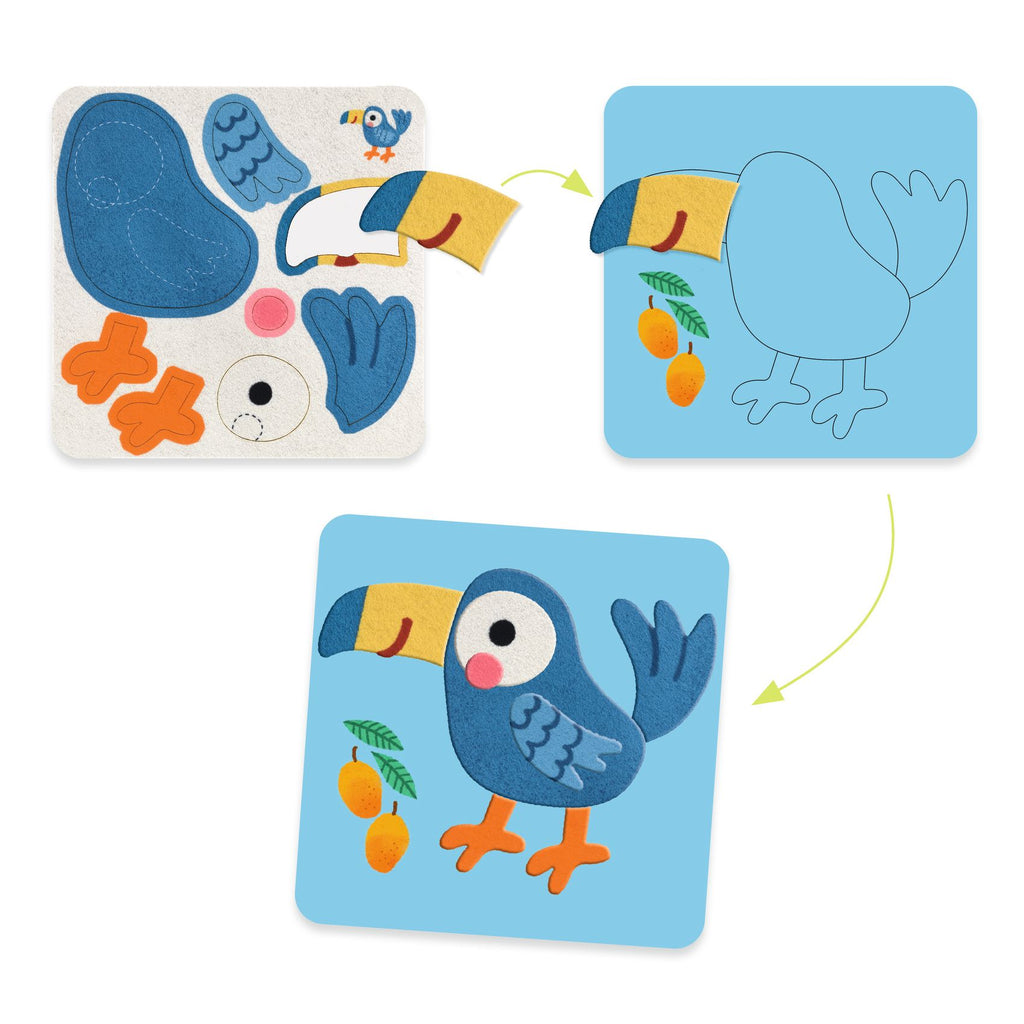 Quadretti in feltro – Animali morbidi