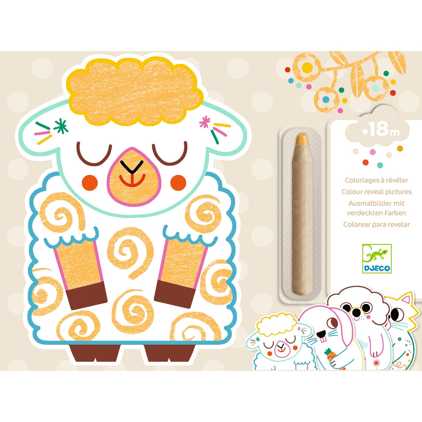 Set Disegni Da Colorare e Rivelare - Animali Domestici 
