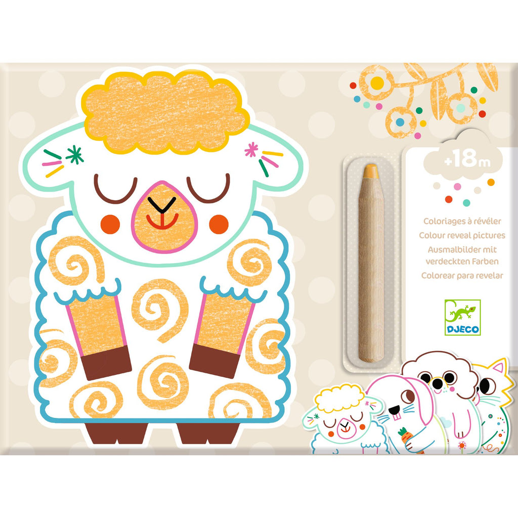 Set Disegni Da Colorare e Rivelare - Animali Domestici