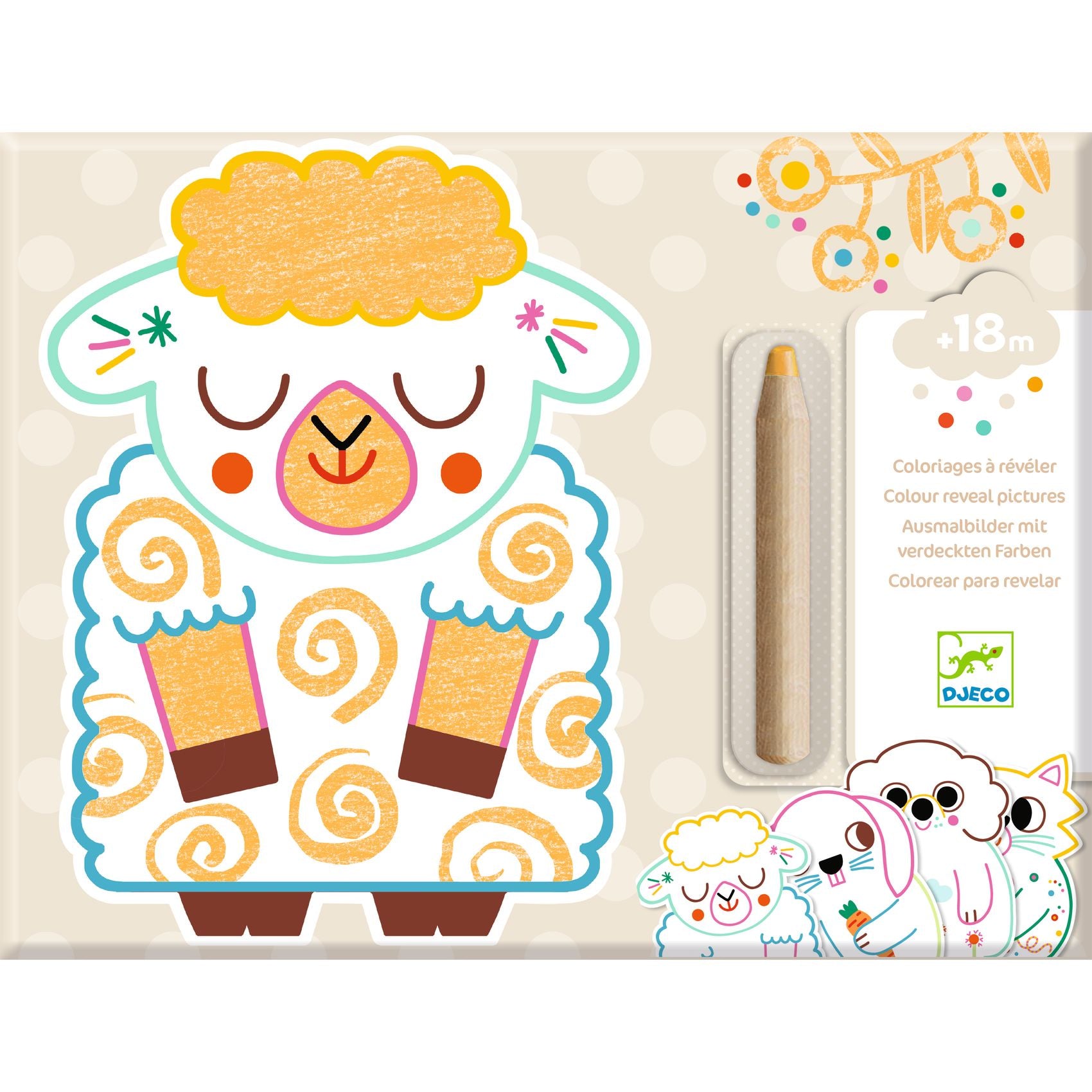 Set Disegni Da Colorare e Rivelare - Animali Domestici