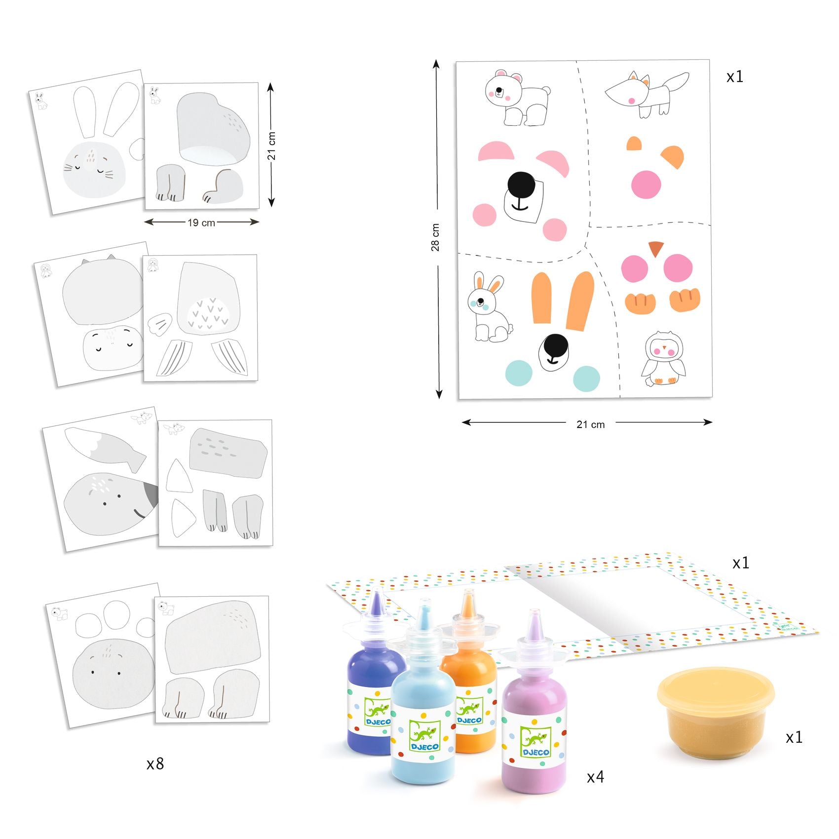  Kit Pittura a Dita - Animali