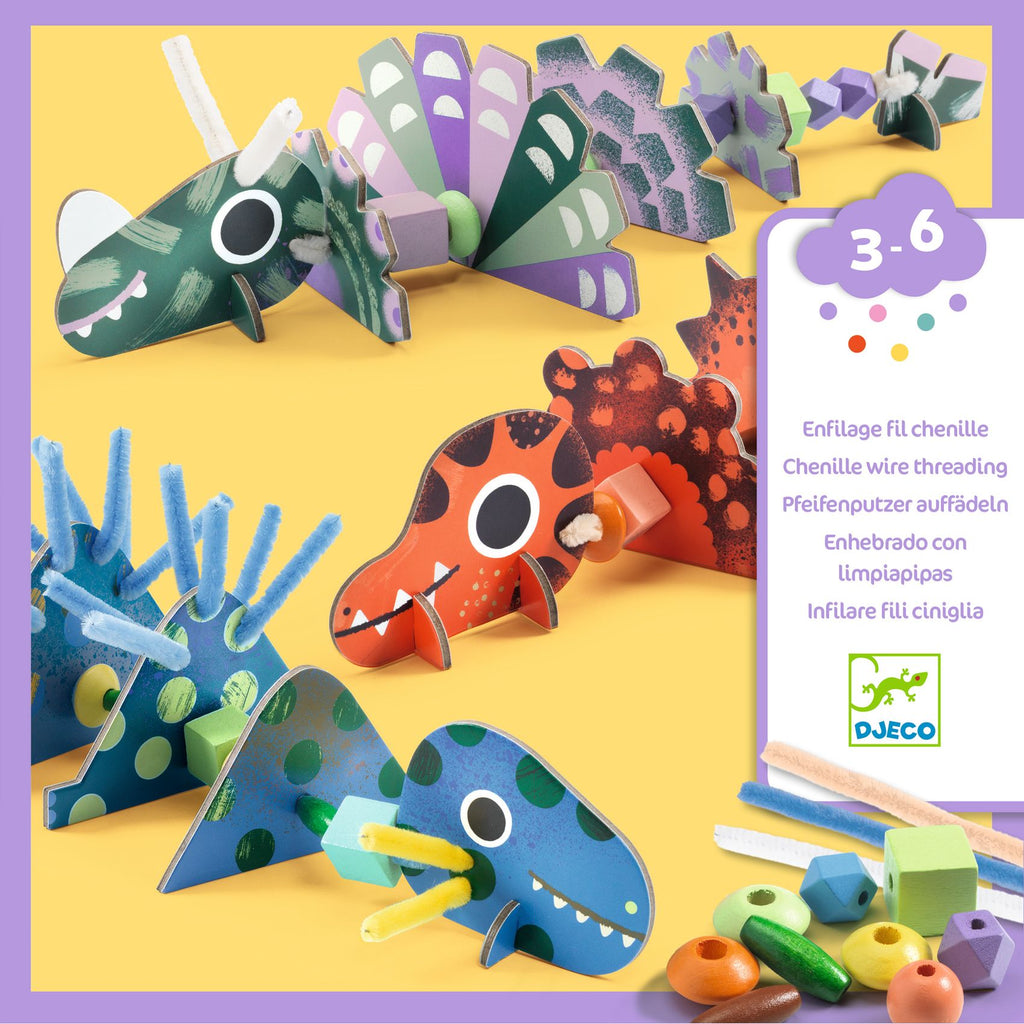 Infilaperline Dinosauri Terribles, gioco di infilatura creativo