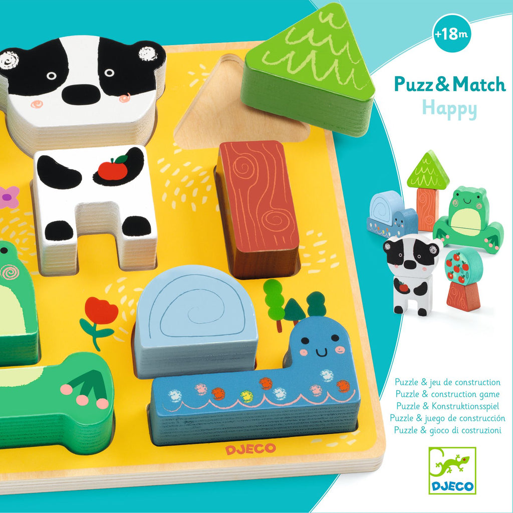 Puzzle in Legno - Puzz & Match Happy