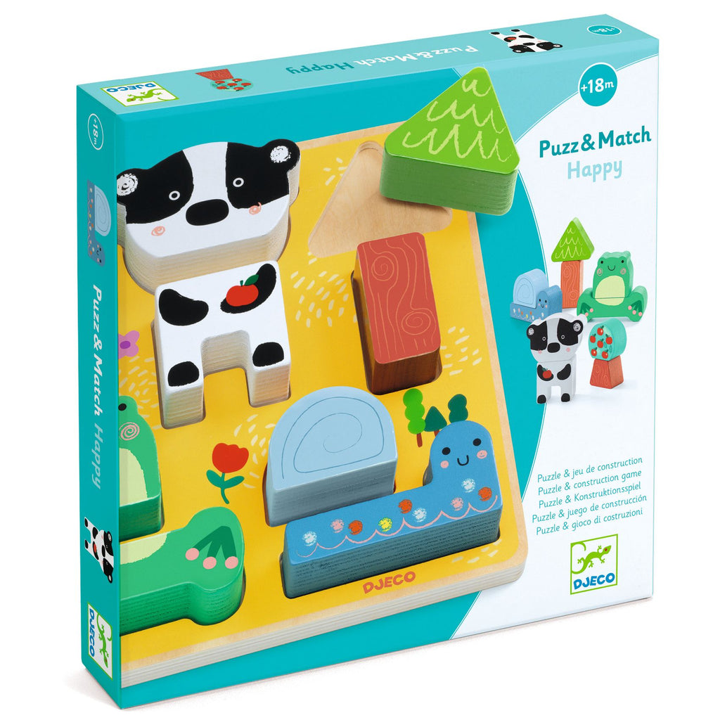Puzzle in Legno - Puzz & Match Happy