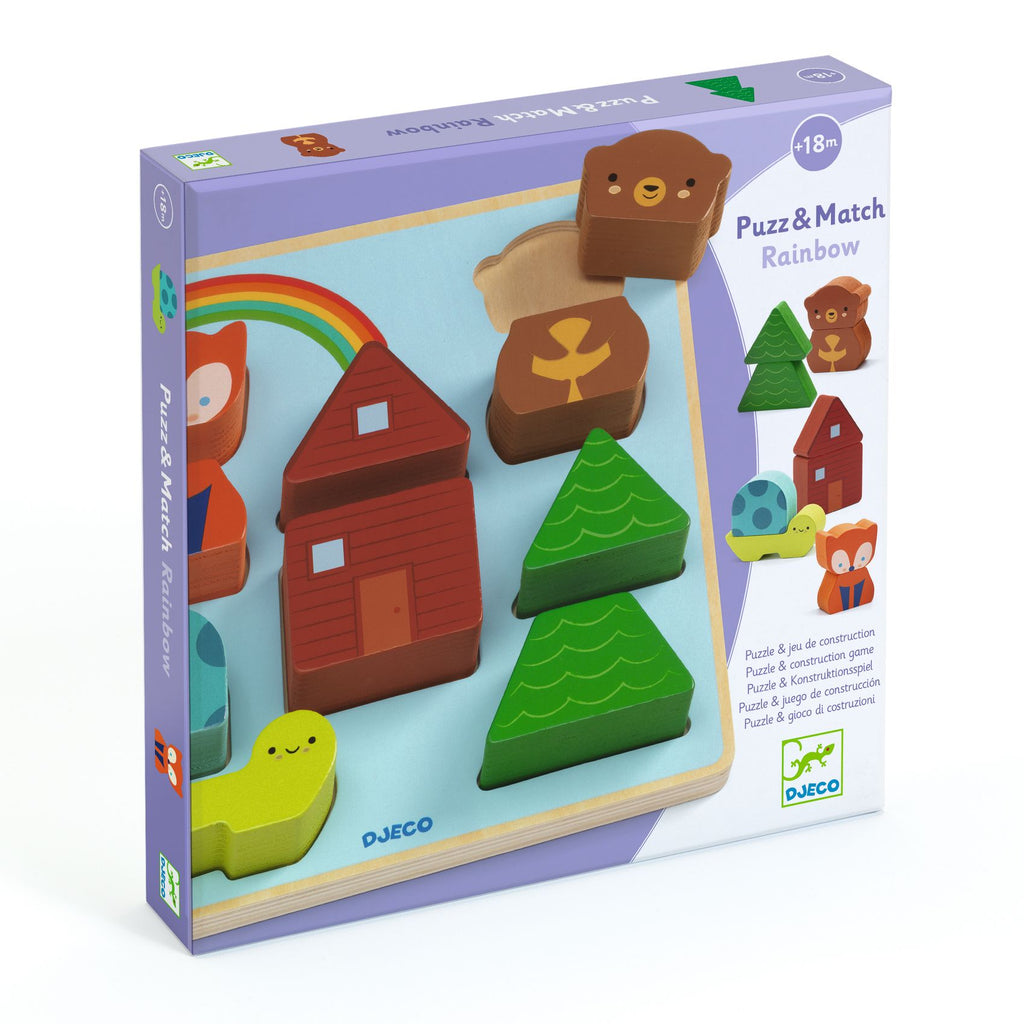 Puzzle e  Abbinamenti In Legno Arcobaleno
