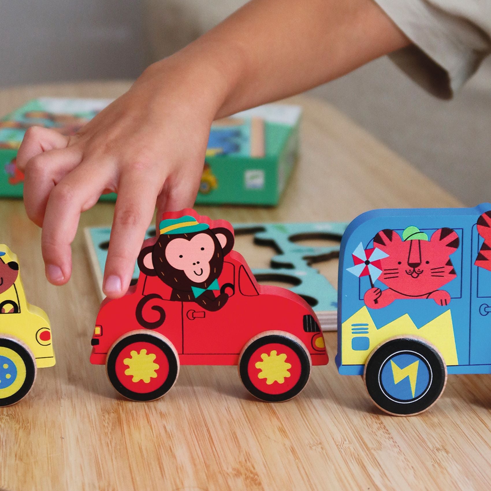 Puzzle 2-in-1 con pista Puzz & Roll Color
