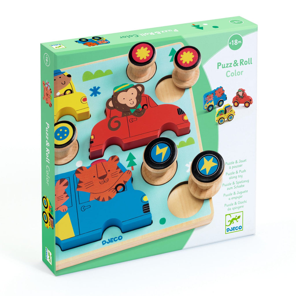 Puzzle 2-in-1 con pista Puzz & Roll Color