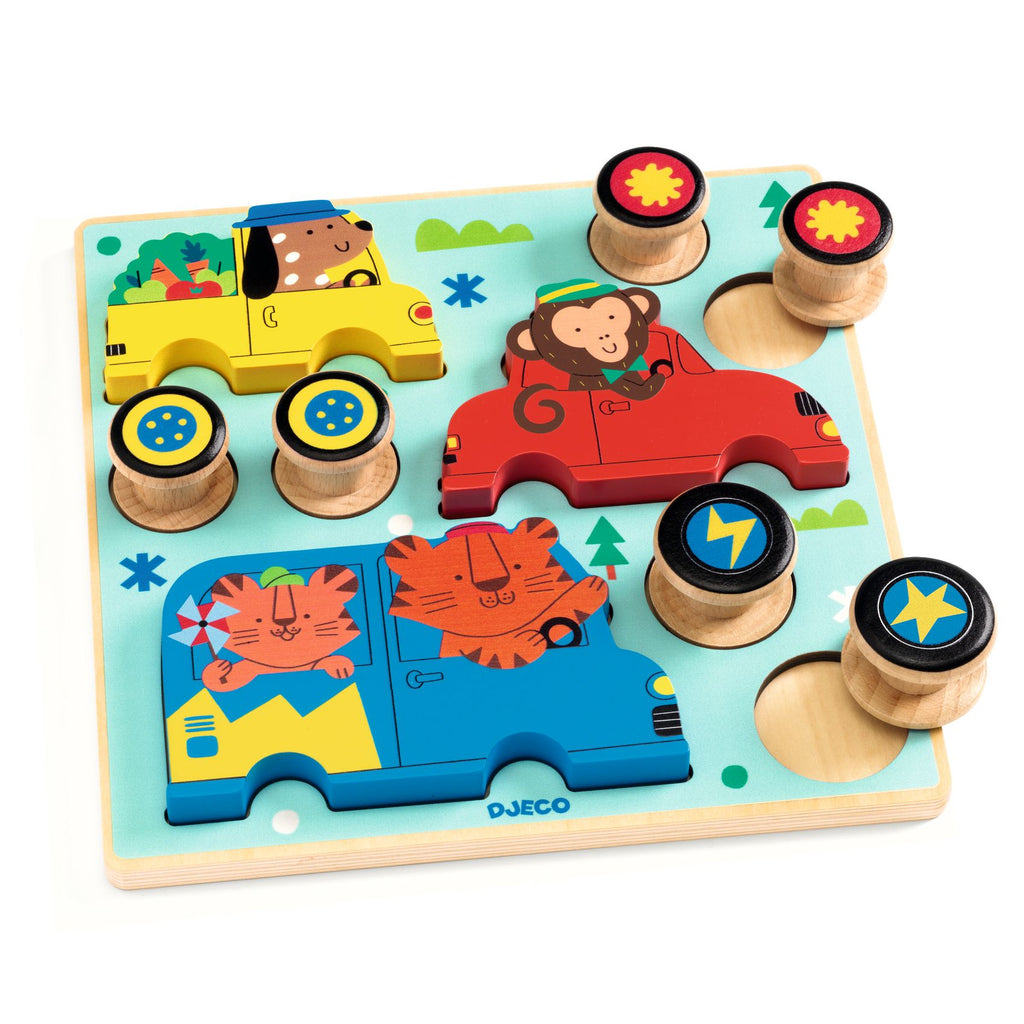 Puzzle 2-in-1 con pista Puzz & Roll Color