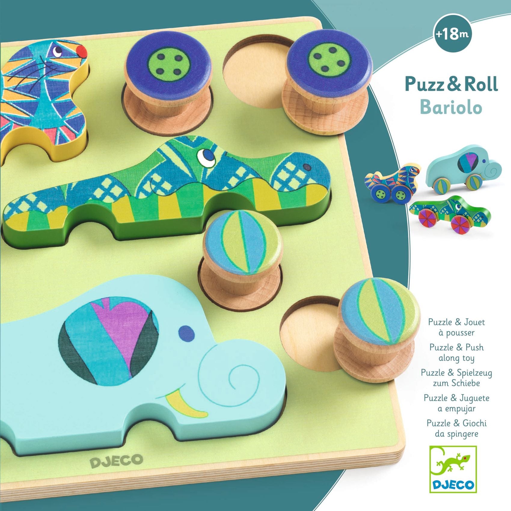 Puzz & Roll In Legno Bariolo